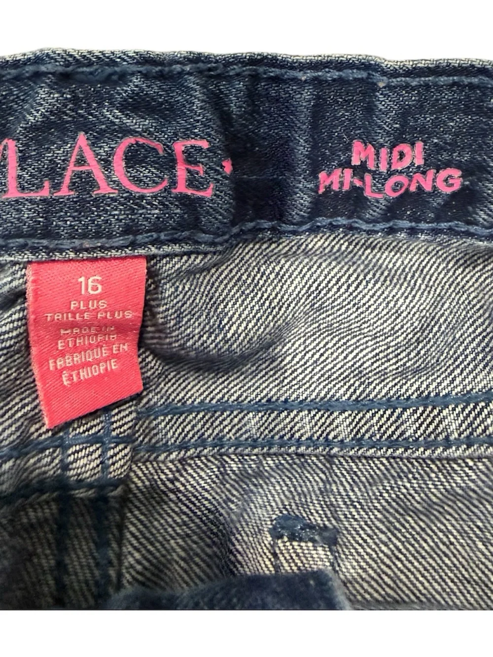 The Children’s Place Midi Mi-Long Distressed Denim Shorts Girls 16 Plus